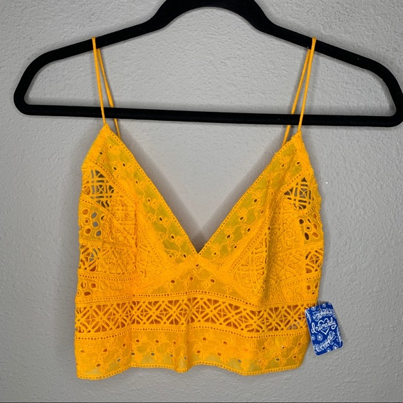 NEW Free People Carina Bralette in Mango - Picture 2 of 6